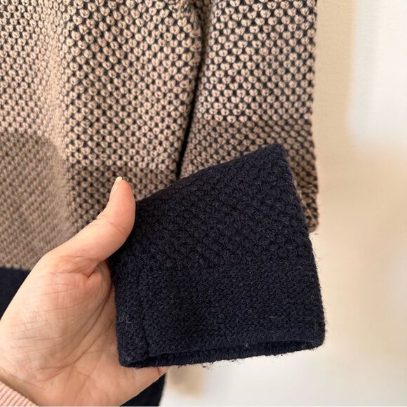 Barbour Heather Knit Color Block Wool Blend Sweater Size 6 - Picture 4 of 6